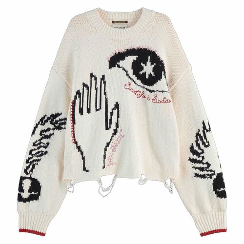 Scotch & Soda Intarsia Oversized Pullover